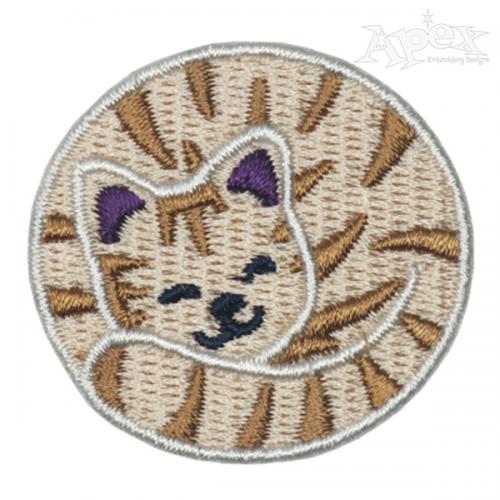 Tabby Cat Embroidery Design