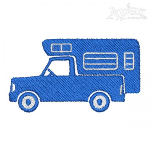 Truck Camper Embroidery Design