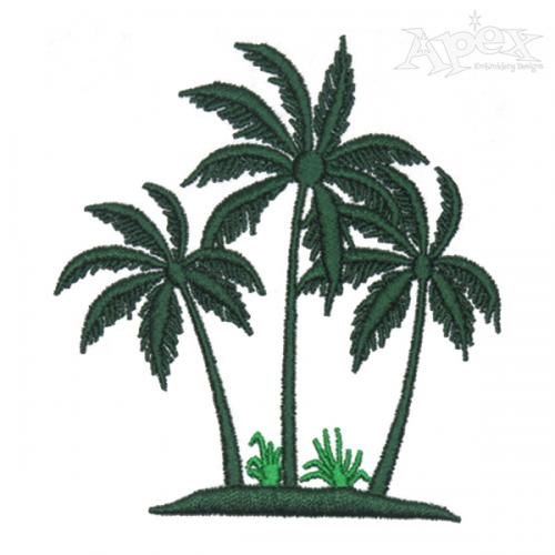 Palm Trees Embroidery Design