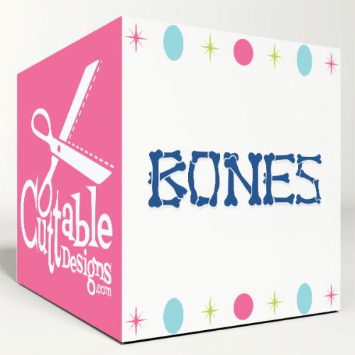 Block Bones SVG Cuttable Font