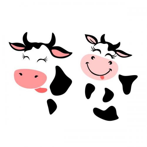 Cute Happy Cow SVG Cuttable Design