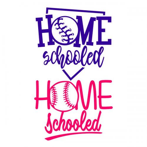 Home Schooled Baseball Softball SVG Cuttable Design