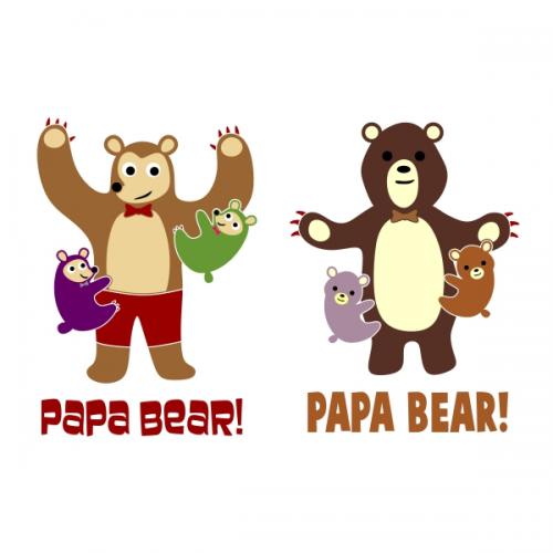 Papa Bear SVG Cuttable Design
