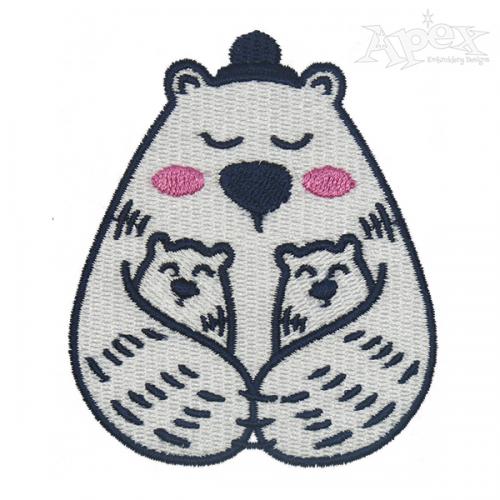 Papa Bear Embroidery Design
