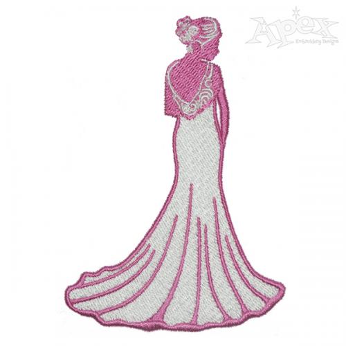 Wedding Bride Embroidery Design