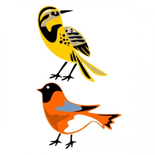 Brush Art Bird SVG Cuttable Design