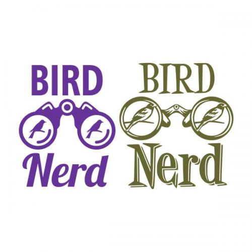 Bird Nerd Binoculars SVG Cuttable Design