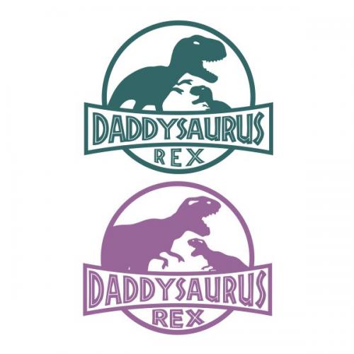 Daddysaurus Rex T-Rex Dinosaur SVG Cuttable Design