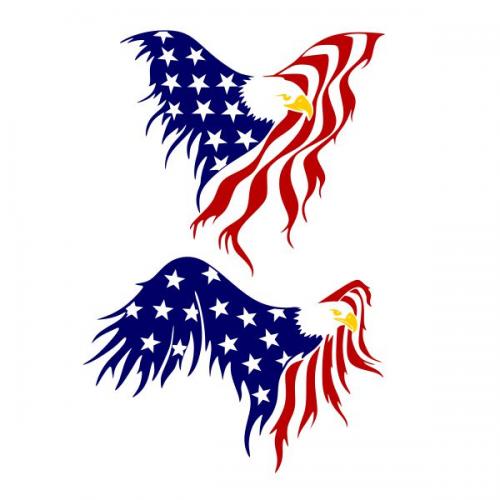 American Flag Eagle SVG Cuttable Design