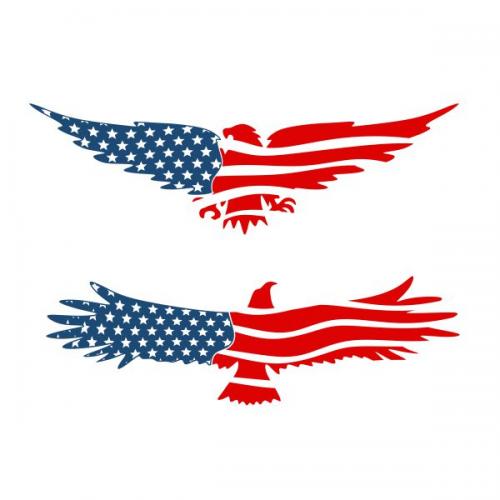 USA Flag Patriotic Eagle SVG Cuttable Design