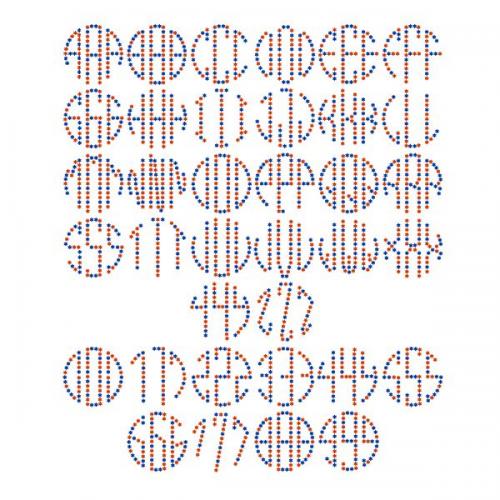 Asterisk Flower Monogram SVG Cuttable Font