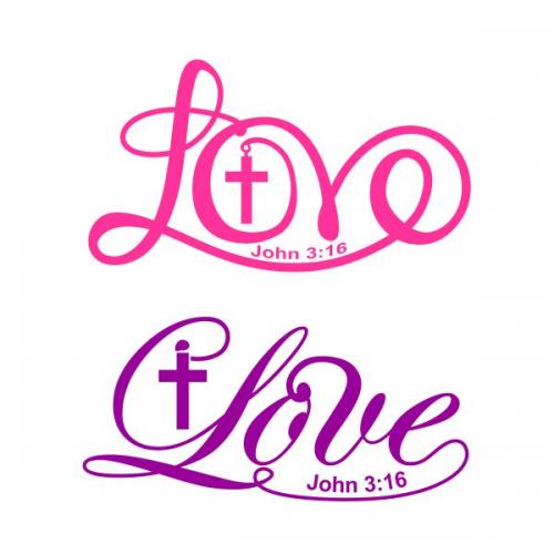Love Cross SVG Cuttable Design