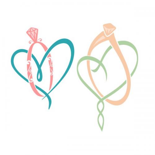 Love Heart Ring SVG Cuttable Design