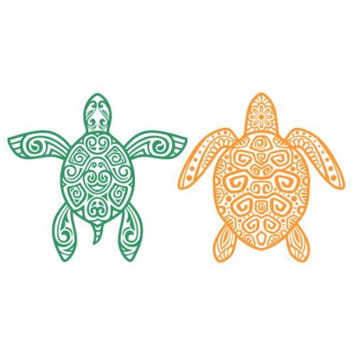 Tribal Art Turtle Cuttable Design | Apex Designs & Fonts