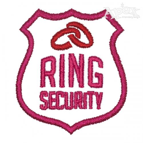 Ring Security Embroidery Design