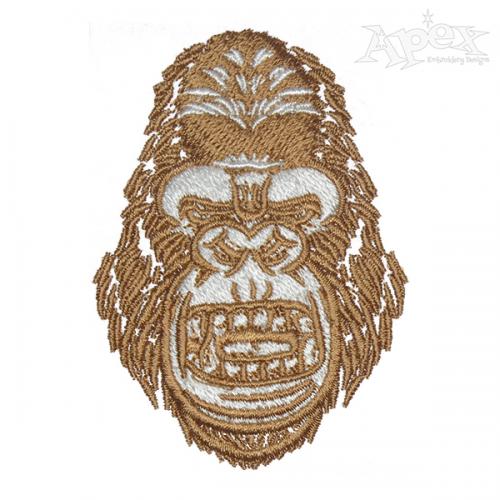 Gorilla Embroidery Design