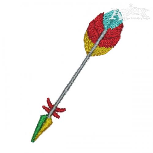 Arrow Feather Embroidery Design