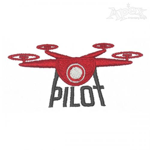 Drone Pilot Embroidery Design