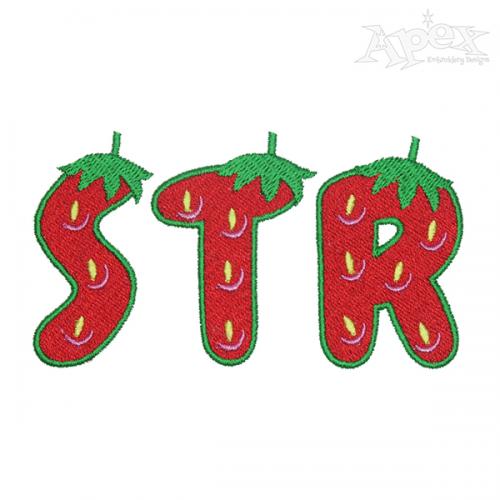 Strawberry Embroidery Font