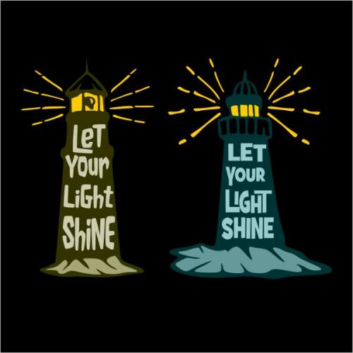 Let Your Light Shine Lighthouse SVG Vector Designs