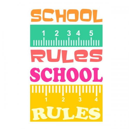 School Rules SVG Cuttable Design