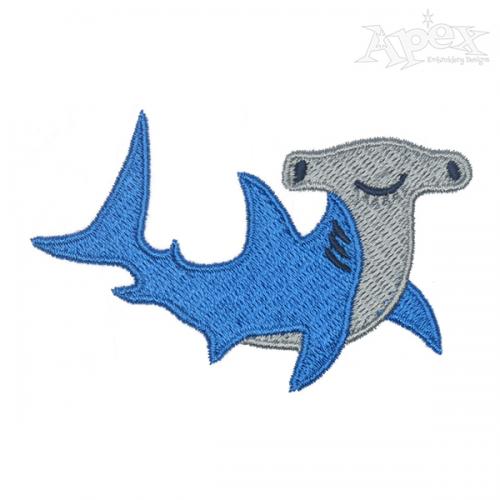Hammerhead Shark Embroidery Design