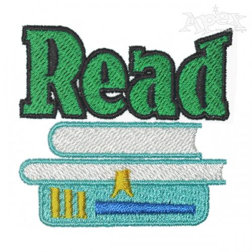 Read Books Embroidery Designs