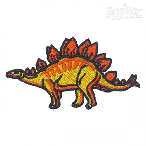 Stegosaurus Dinosaur Embroidery Design