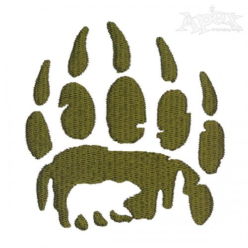 Bear Paw Embroidery Design
