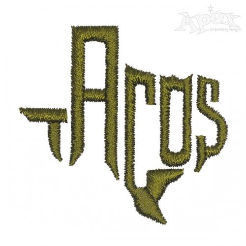 Texas Tacos Embroidery Design