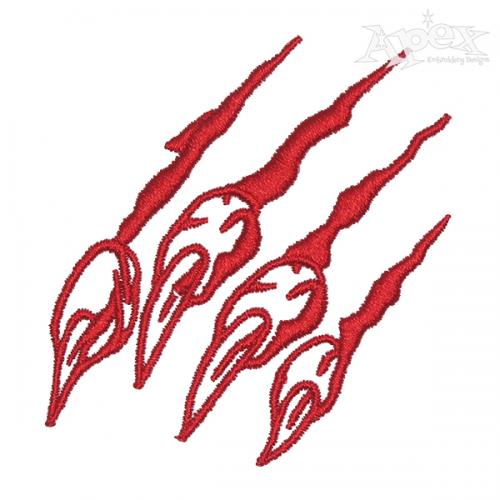 Tiger Claws Embroidery Design