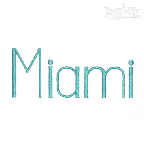 Miami Art Deco Embroidery Font