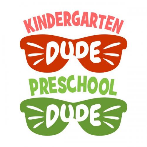 Kindergarten PreSchool Dude SVG Cuttable Designs