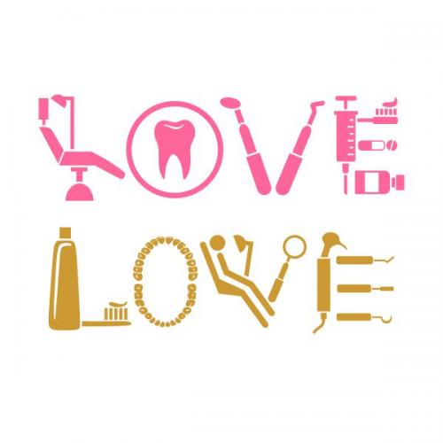 Dentistry Love SVG Cuttable Design