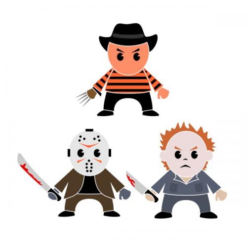 Halloween Movie Characters SVG Cuttable Design
