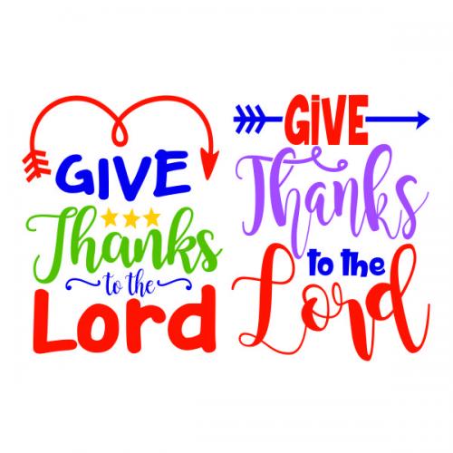 Give Thanks to the Lord SVG Cuttable Design