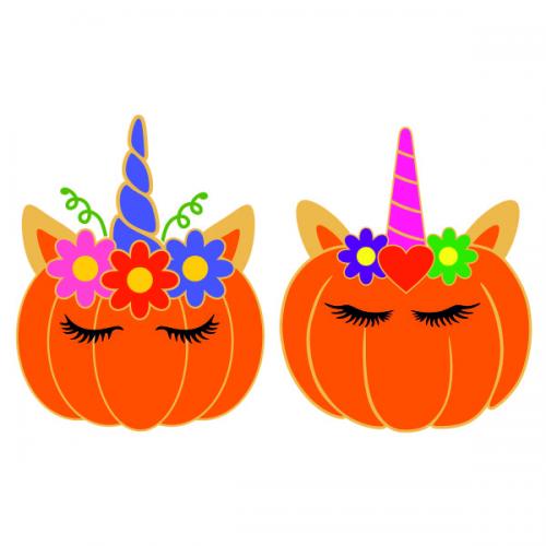 Pumpkin Unicorn SVG Cuttable Design