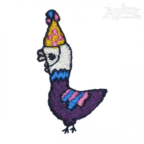Lovely Birthday Bird Embroideyr Design