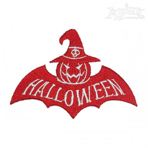 Jack-O'-Lantern Halloween Embroidery Design