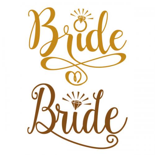 Bride Diamond Ring SVG Cuttable Design