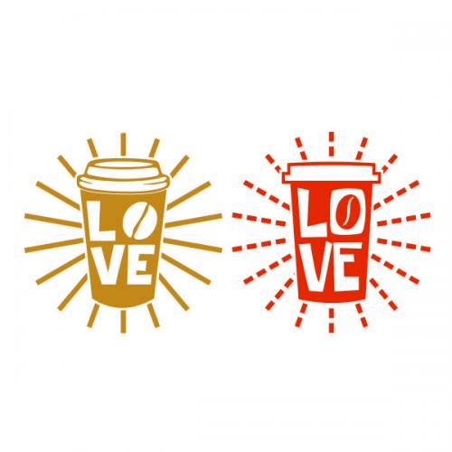 Love Coffee Cup SVG Cuttable Design