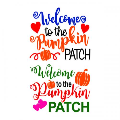Welcome to the Pumpkin Patch SVG Cuttable Design