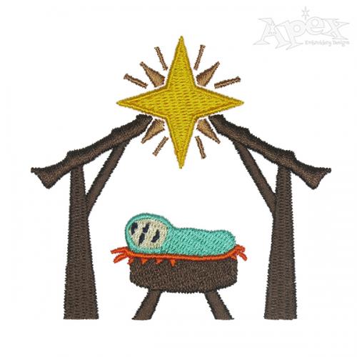 Nativity Christmas Embroidery Design