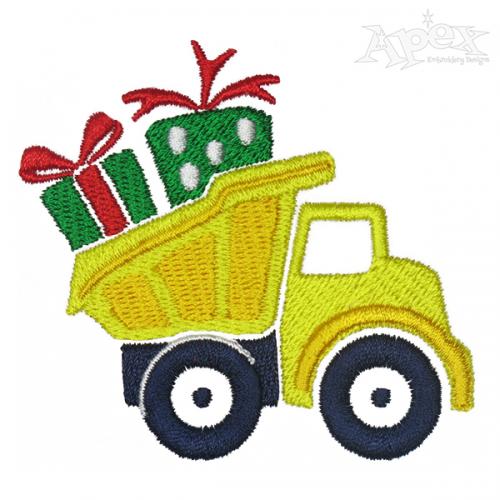 Presents Truck Embroidery Design