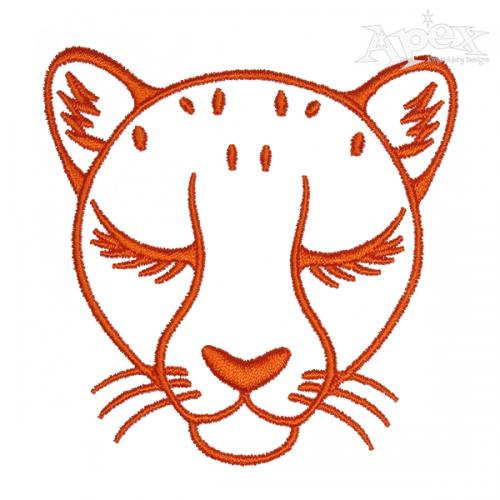 Cheetah Embroidery Design