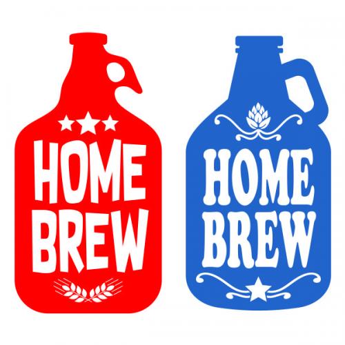 Home Brew Beer Bottle SVG Cuttable Design
