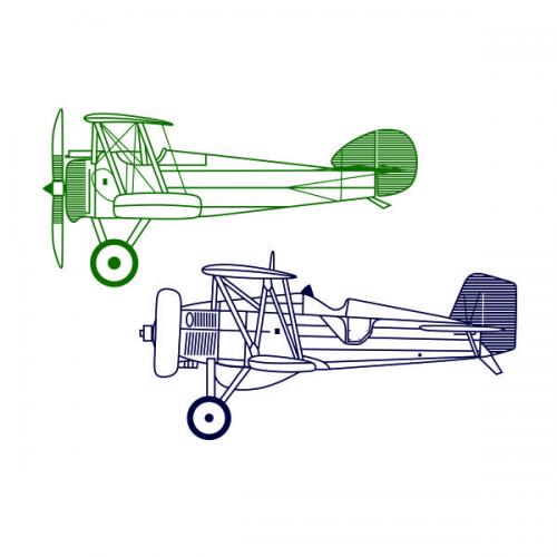 Biplane Airplane SVG Cuttable Design
