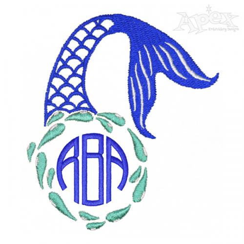 Mermaid Tail Monogram Embroidery Frame