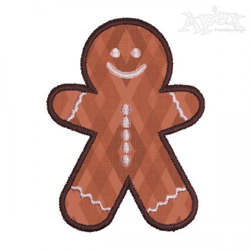 Gingerbread Applique Embroidery Design