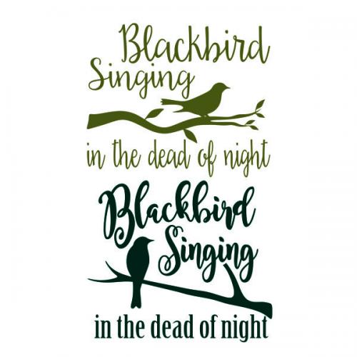 Blackbird Singing in the Dead of Night - The Beatles SVG Cuttable Designs